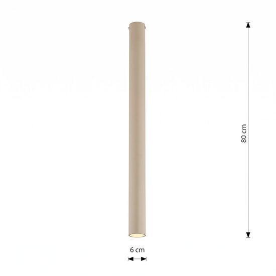 Emibig TECNO 1XXL MOKKA - Minimalistische plafondlamp voor elke ruimte