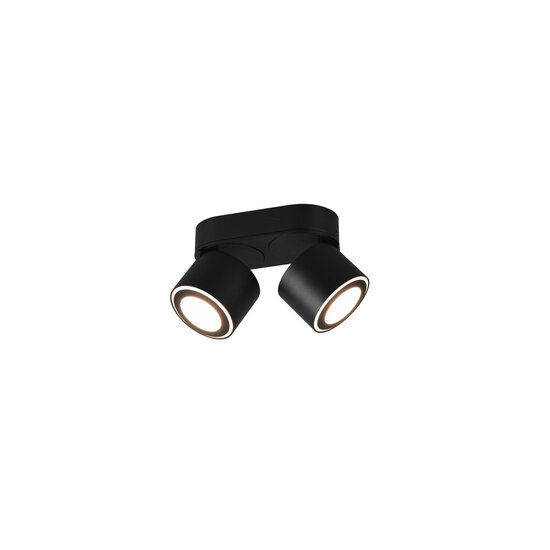 Trio Lighting Duo recessed or surface mounted ceiling spot 2x5W 3000K matt black - Ideal lighting solution for any space