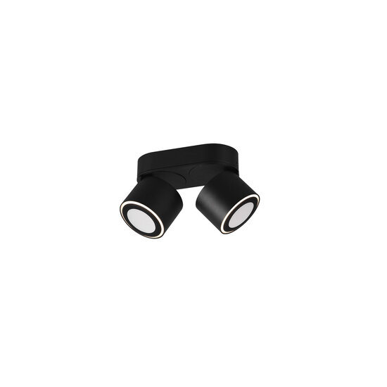 Trio Lighting Duo inbouw of opbouw plafondspot 2x5W 3000K mat zwart - Perfecte verlichting voor elke ruimte