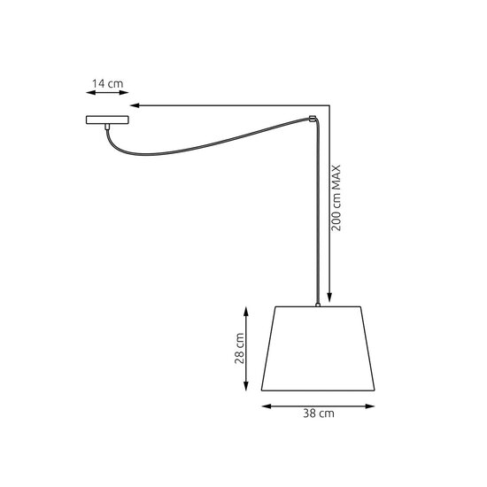 Emibig Emibig ASCOT 1 BEIGE - Minimalist pendant lamp for any space