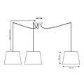 Emibig Emibig ASCOT 3 BEIGE - Minimalist pendant lamp for any space