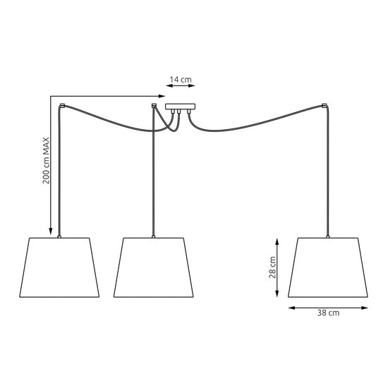 Emibig Emibig ASCOT 3 MIX - Lámpara colgante minimalista para cualquier espacio