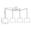Emibig ASCOT 4 MIX - Lampe suspendue minimaliste pour tous les espaces