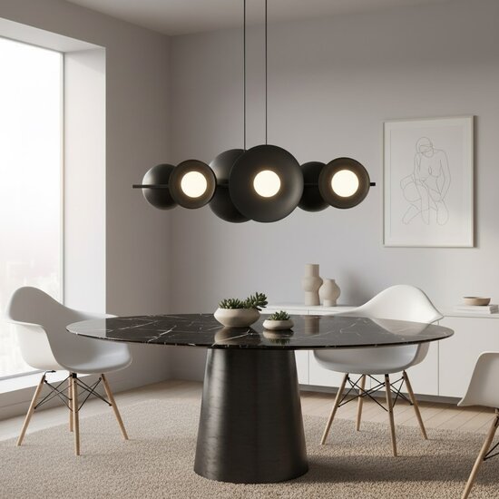 Emibig Emibig VOLUM 6 BLACK - Lampe suspendue minimaliste pour tous les espaces