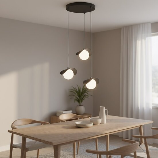 Emibig Emibig RITUAL 3 PREM BLACK - Lampe suspendue moderne pour tous les espaces