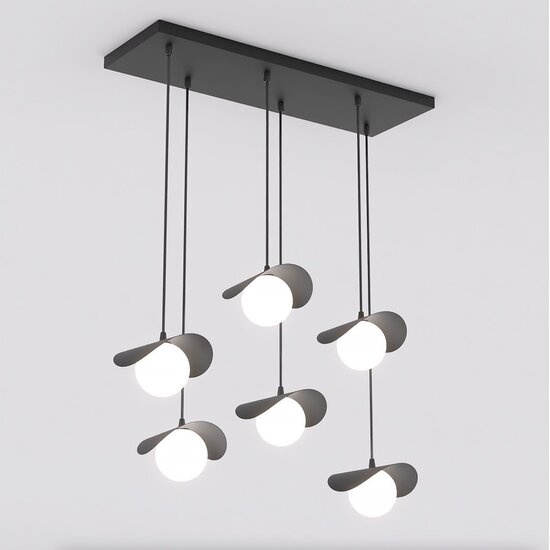 Emibig Emibig RITUAL 6 BLACK - Lámpara colgante moderna para una iluminación elegante