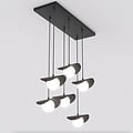 Emibig Emibig RITUAL 6 BLACK - Moderne hanglamp voor sfeervolle verlichting