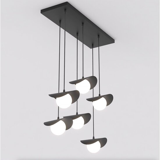 Emibig Emibig RITUAL 6 BLACK - Lampe suspendue moderne pour un éclairage stylé