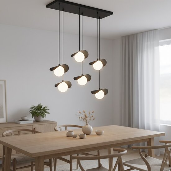 Emibig Emibig RITUAL 6 BLACK - Modern pendant lamp for stylish lighting