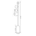 Emibig Emibig ETNO LP4 ORANGE - Lámpara de pie minimalista para cualquier espacio