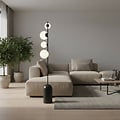Emibig Emibig ETNO LP4 BLACK - Lampe sur pied minimaliste pour tous les espaces
