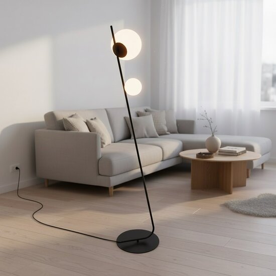 Emibig Emibig TATU LP2 BLACK - Minimalistische Stehlampe für jeden Raum
