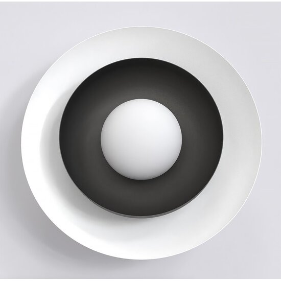 Emibig Emibig POPPI K1 WH BLACK - Elegante wandlamp voor sfeervolle verlichting