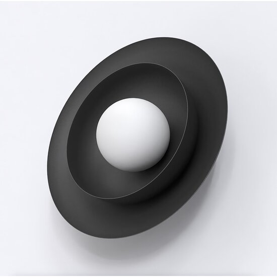Emibig Emibig POPPI K1 BL BLACK - Scandinavian wall lamp for any space