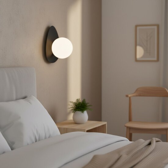 Emibig Emibig OVO K1 BLACK - Lámpara de pared moderna para una iluminación elegante