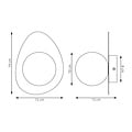 Emibig Emibig OVO K1 BLACK - Applique murale moderne pour un éclairage stylé