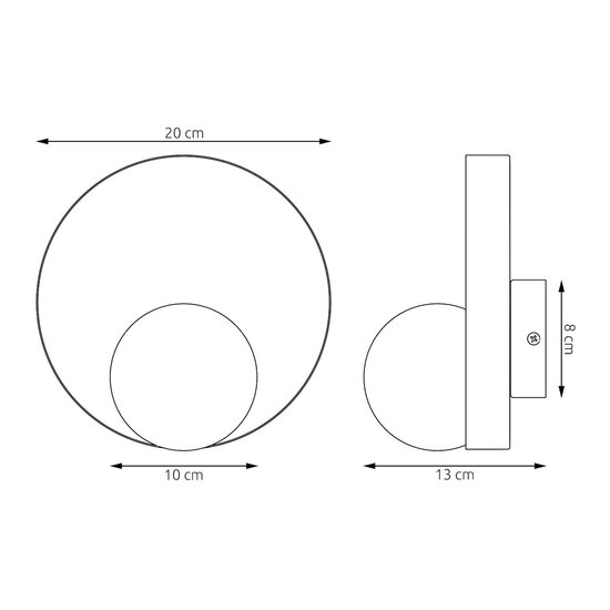 Emibig Emibig KIDO K1 MOKKA - Aplique de pared minimalista para una iluminación elegante