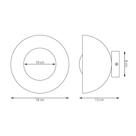 Emibig Emibig BIBI K1 BLACK - Minimalistische Wandleuchte für jeden Raum