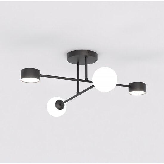 Emibig Emibig HOLON 4 BLACK - Moderne plafondlamp voor elke ruimte