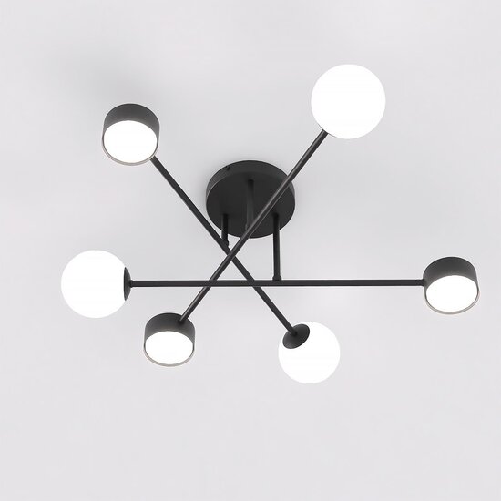Emibig Emibig HOLON 6 BLACK - Lámpara de techo moderna para una iluminación elegante