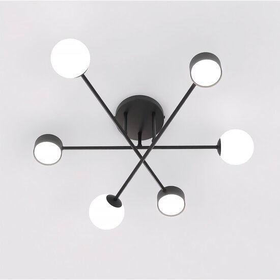 Emibig Emibig HOLON 6 BLACK - Modern ceiling lamp for stylish lighting