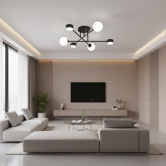 Emibig Emibig HOLON 6 BLACK - Lampe de plafond moderne pour un éclairage stylé