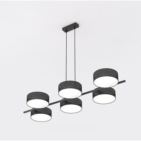Emibig Emibig DRUMZ 6 BLACK - Lámpara colgante Japandi elegante para cualquier espacio