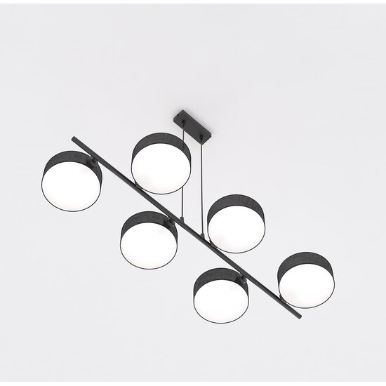 Emibig Emibig DRUMZ 6 BLACK - Stijlvolle Japandi hanglamp voor elke ruimte