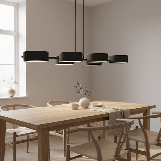 Emibig Emibig DRUMZ 6 BLACK - Stylish Japandi pendant lamp for any space