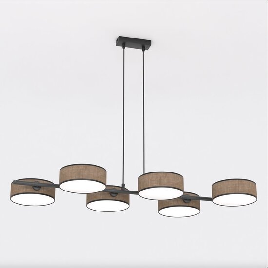 Emibig Emibig DRUMZ 6 BROWN - Lampe suspendue Japandi élégante pour tous les espaces