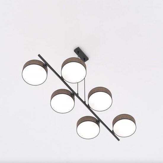 Emibig Emibig DRUMZ 6 BROWN - Lampe suspendue Japandi élégante pour tous les espaces
