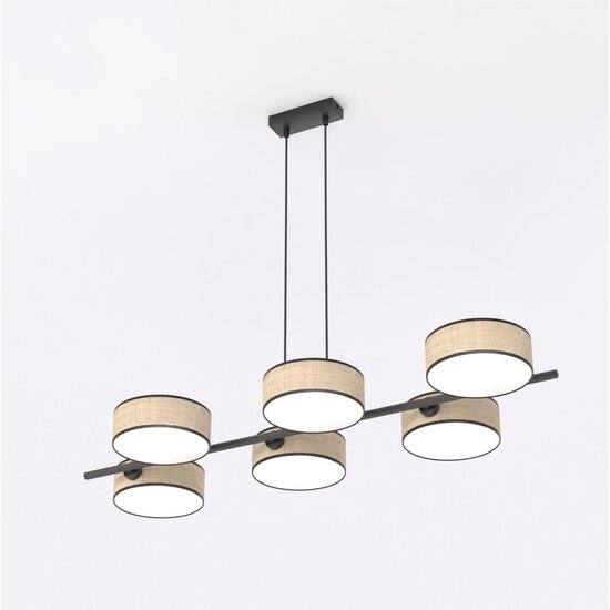 Emibig Emibig DRUMZ 6 RATTAN - Lampe suspendue élégante pour une ambiance chaleureuse