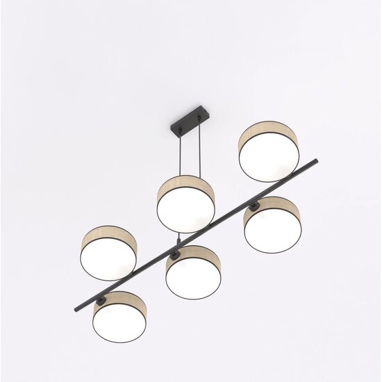 Emibig Emibig DRUMZ 6 RATTAN - Elegante Pendelleuchte für eine gemütliche Atmosphäre