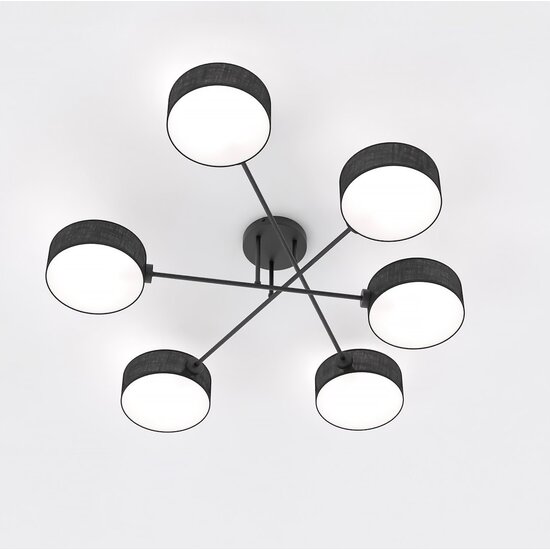 Emibig Emibig MAGA 6 BLACK - Lampe de plafond élégante pour tous les espaces