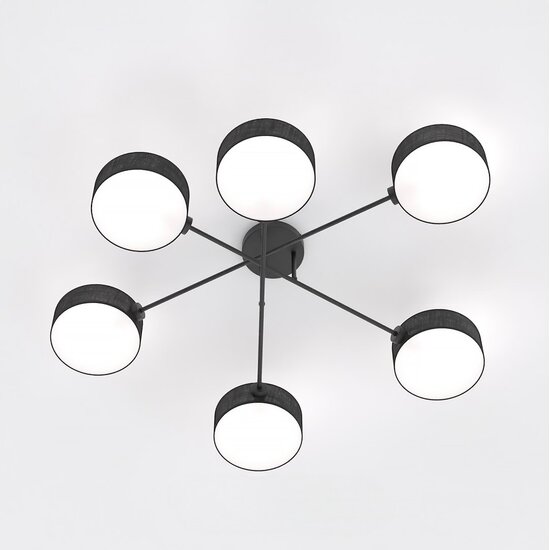 Emibig Emibig MAGA 6 BLACK - Stilvolle Deckenlampe für jeden Raum