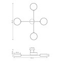 Emibig Emibig MAGA 4 BROWN - Stylish ceiling lamp for any space