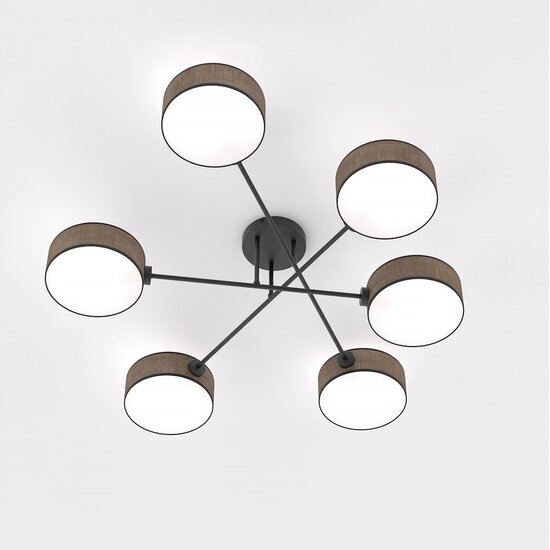 Emibig Emibig MAGA 6 BROWN - Lampe de plafond élégante pour chaque pièce