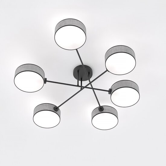 Emibig Emibig MAGA 6 GRAY - Lámpara de techo elegante para cualquier espacio