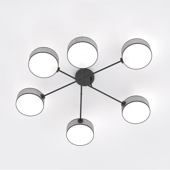 Emibig Emibig MAGA 6 GRAY - Stijlvolle plafondlamp voor elke ruimte