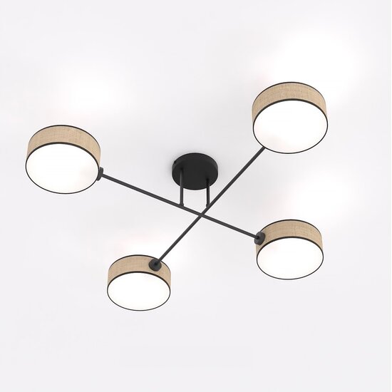 Emibig Emibig MAGA 4 RATTAN - Lámpara de techo elegante para cualquier espacio