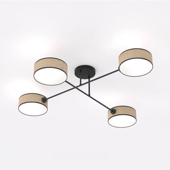 Emibig Emibig MAGA 4 RATTAN - Stijlvolle plafondlamp voor elke ruimte