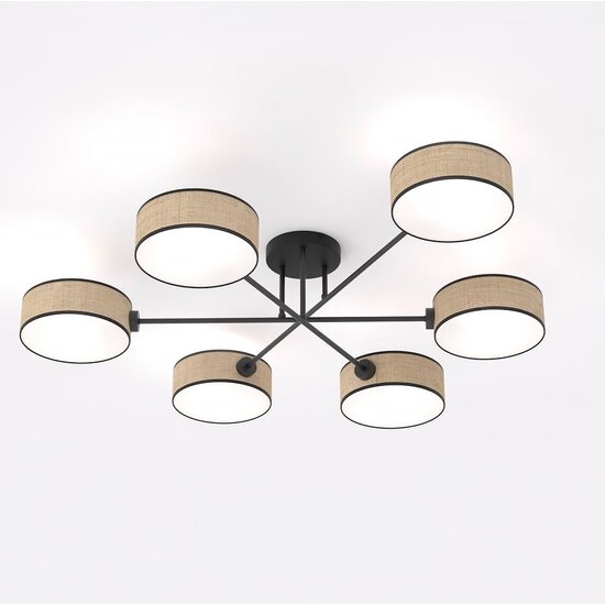 Emibig Emibig MAGA 6 RATTAN - Stilvolle Deckenlampe für jeden Raum