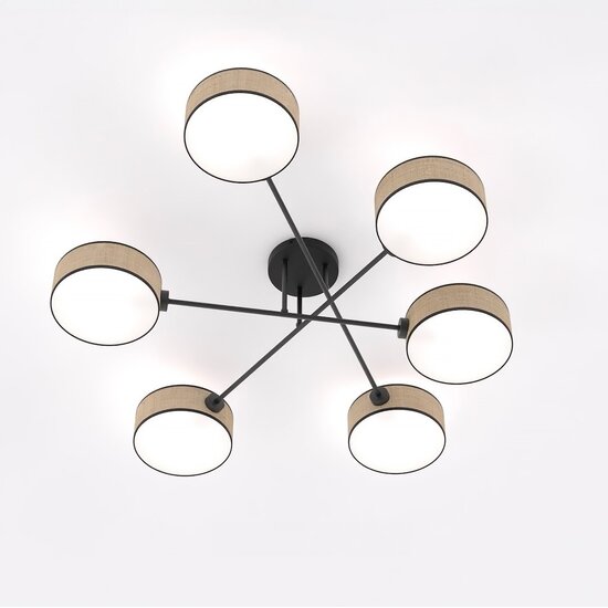 Emibig Emibig MAGA 6 RATTAN - Stilvolle Deckenlampe für jeden Raum