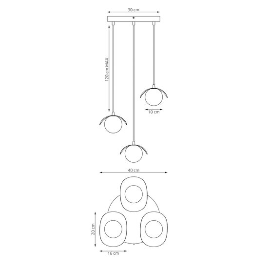 Emibig Emibig RITUAL 3 PREM WHITE - Lampe suspendue moderne pour un éclairage élégant