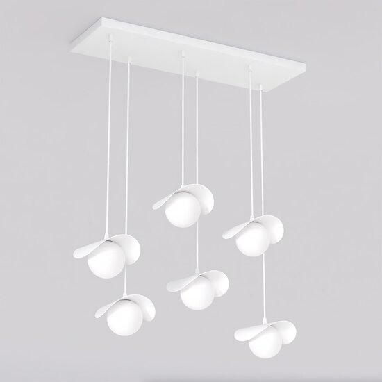 Emibig Emibig RITUAL 6 WHITE - Lámpara colgante moderna para una iluminación elegante