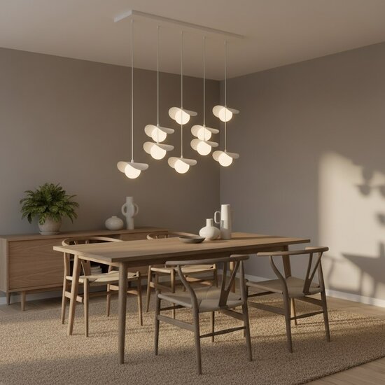 Emibig Emibig RITUAL 9 WHITE - Moderne hanglamp voor sfeervolle verlichting