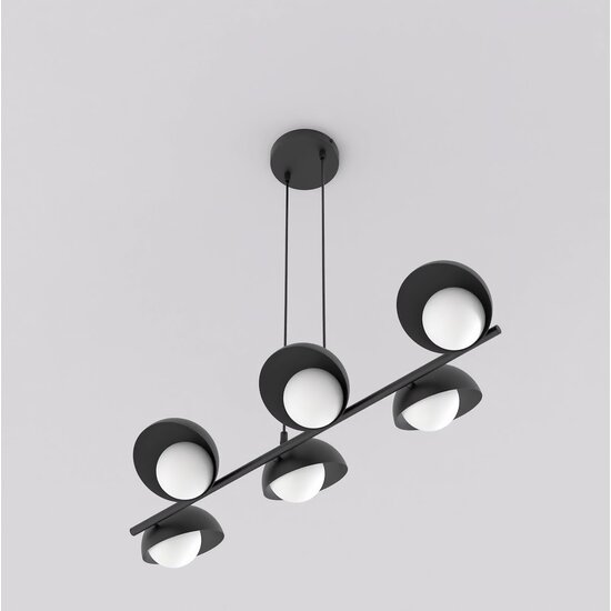Emibig Emibig BOOM 6 BLACK - Élégante lampe suspendue scandinave pour tous les espaces
