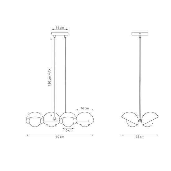 Emibig Emibig BOOM 4 MOKKA - Scandinavische hanglamp voor elke ruimte