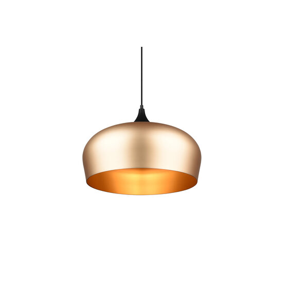 Trio Lighting Lámpara colgante en forma de campana ajustable 1xE27 latón mate - Ideal para cualquier espacio