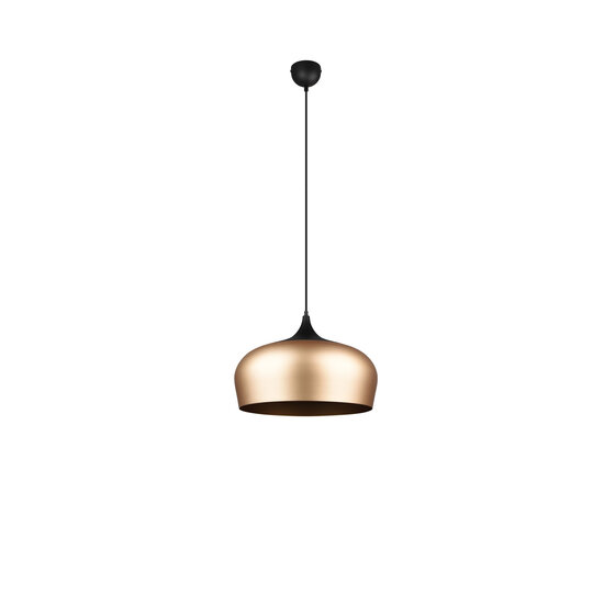 Trio Lighting Lámpara colgante en forma de campana ajustable 1xE27 latón mate - Ideal para cualquier espacio